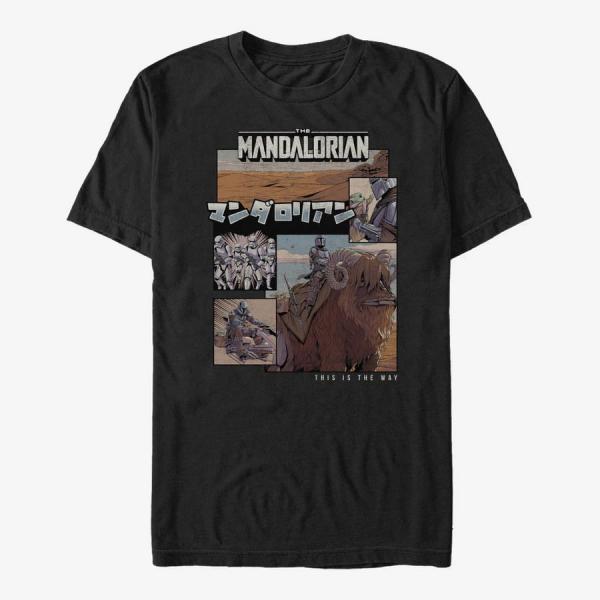 Tričko Merch Star Wars: The Mandalorian - Mando Comic Unisex T-Shirt Black XXXL