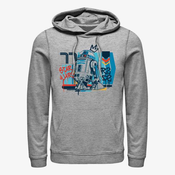Mikina Merch Star Wars: Classic - R2D2 Unisex Hoodie Heather Grey S