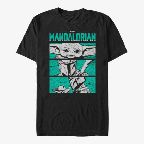 Tričko Merch Star Wars: The Mandalorian - Block Party Unisex T-Shirt Black L