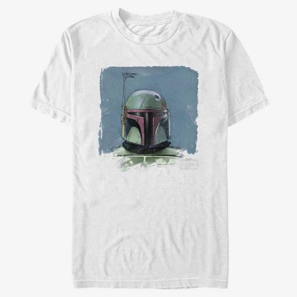 Queens Star Wars Book of Boba Fett - Boba Fett Portrait Unisex T-Shirt White