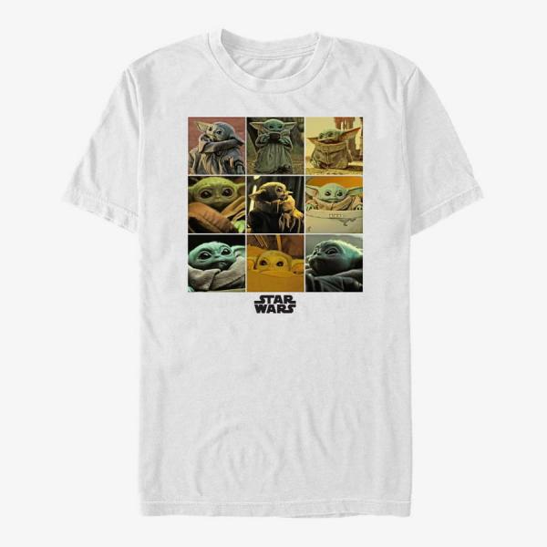 Queens Star Wars: The Mandalorian - Child Grid Unisex T-Shirt White
