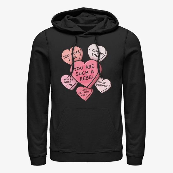 Mikina Merch Star Wars: Classic - Candy Hearts Unisex Hoodie Black S