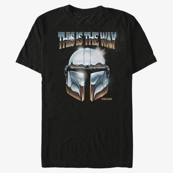 Tričko Merch Star Wars: The Mandalorian - CHROME DOME Unisex T-Shirt Black M