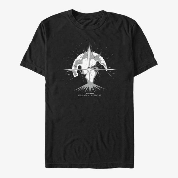 Queens Star Wars Obi-Wan - Explosive Duel Graphic Unisex T-Shirt Black