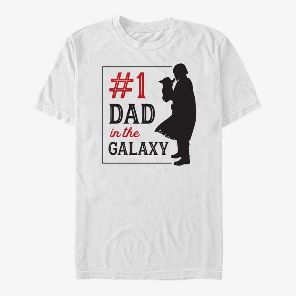 Tričko Merch Star Wars: The Mandalorian - Mando Silhouette Unisex T-Shirt White XXXL