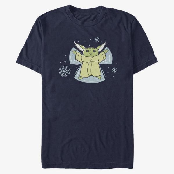 Queens Star Wars: Mandalorian - Snow Angel Unisex T-Shirt Navy Blue