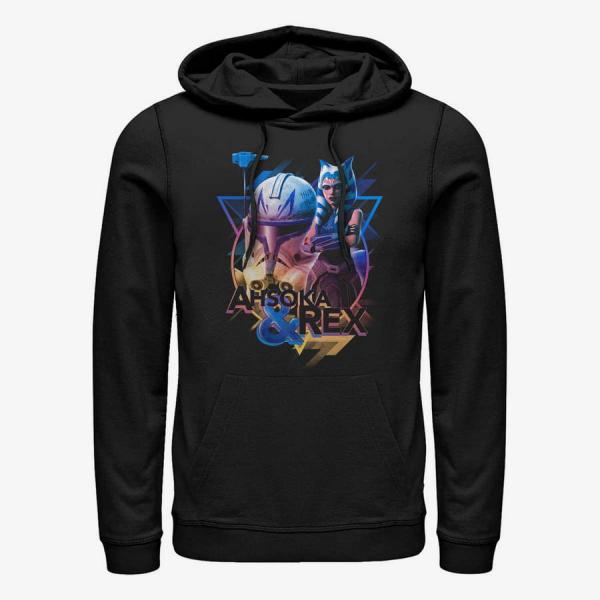 Mikina Merch Star Wars: Clone Wars - Triangular Ahsoka Rex Unisex Hoodie Black L