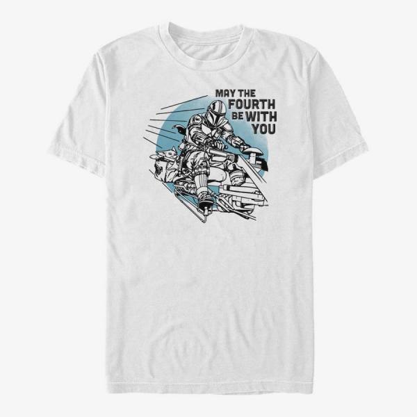 Queens Star Wars: The Mandalorian - We Mobbin Unisex T-Shirt White