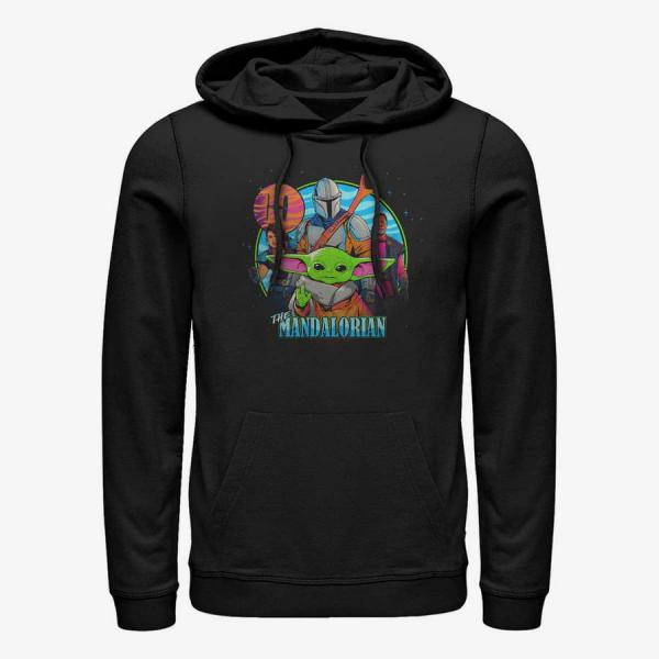 Queens Star Wars: Mandalorian - FLOURO MANDO Unisex Hoodie Black