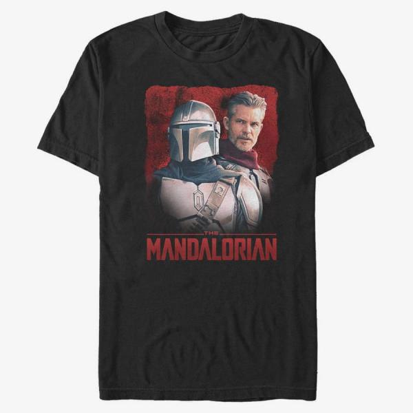 Tričko Merch Star Wars: The Mandalorian - Mando and Cobb Unisex T-Shirt Black XL