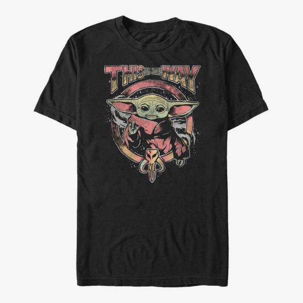 Queens Star Wars: The Mandalorian - The Way Circle Unisex T-Shirt Black