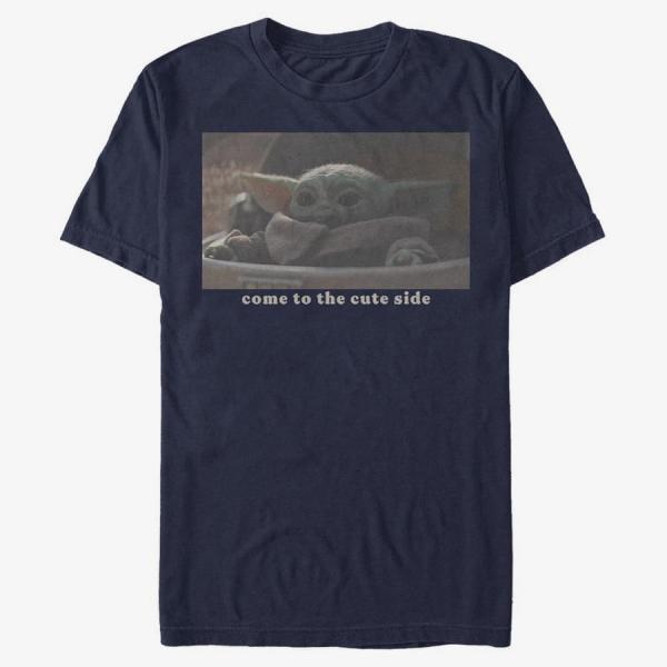 Queens Star Wars: The Mandalorian - Cute Side Unisex T-Shirt Navy Blue
