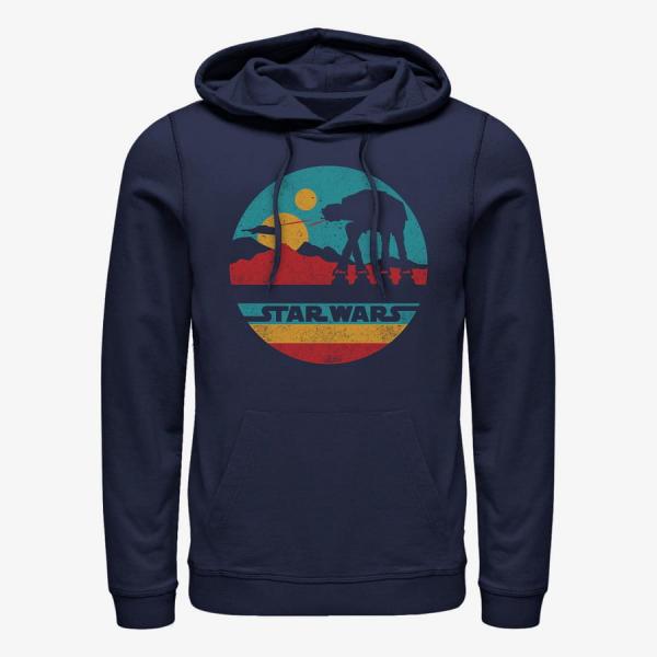 Mikina Merch Star Wars - At At Mountain Unisex Hoodie Navy Blue L
