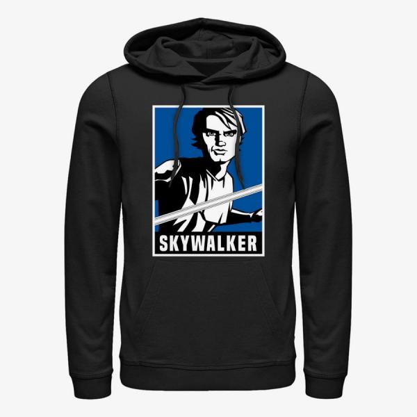 Mikina Merch Star Wars: Clone Wars - Skywalker Poster Unisex Hoodie Black M