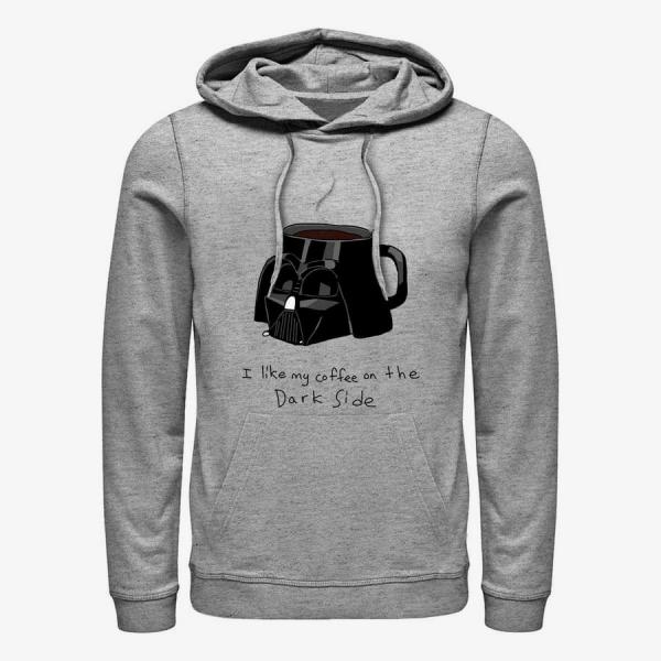 Queens Star Wars: Classic - Coffee on the Dark Side Unisex Hoodie Heather Grey