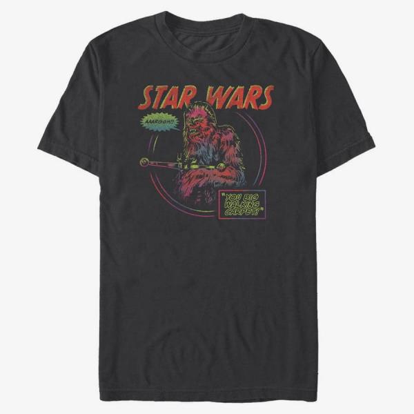 Tričko Merch Star Wars - Chewie Line Pop Unisex T-Shirt Black S