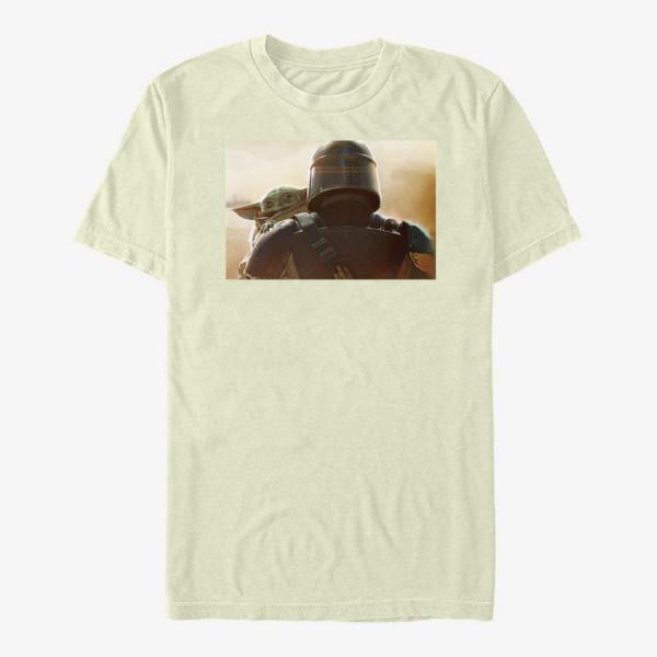 Tričko Merch Star Wars: The Mandalorian - Child Peek Unisex T-Shirt Natural XXXL
