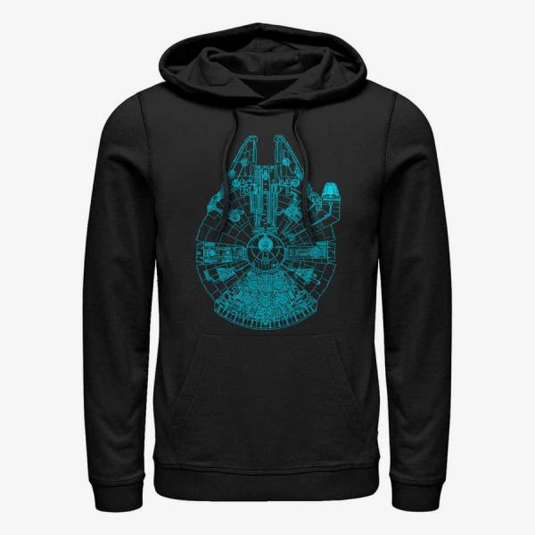 Queens Star Wars: Classic - Blue Falcon Unisex Hoodie Black