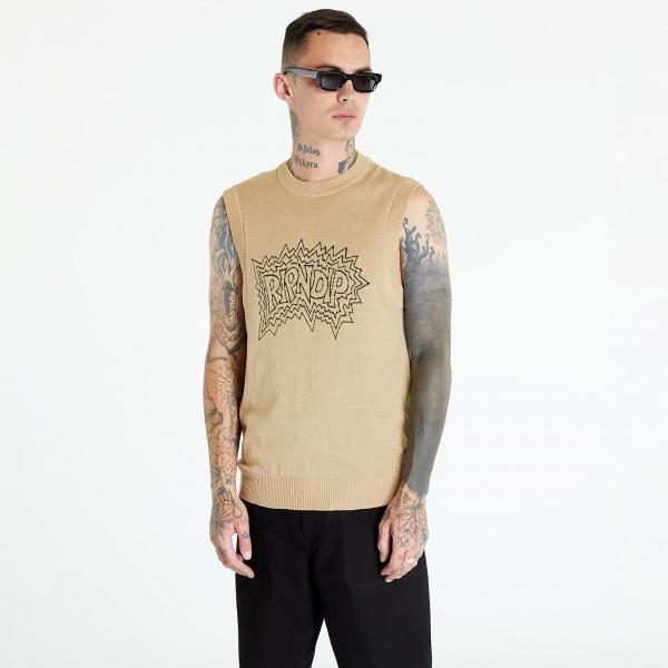 Svetr RIPNDIP Shock Knit Sweater Vest Natural S