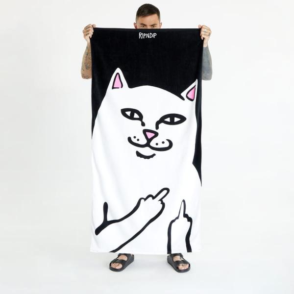 Ručník RIPNDIP Lord Nermal Beach Towel Black