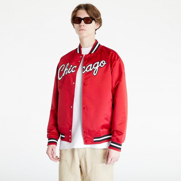 Mitchell & Ness Special Script Light Weight Satin Chicago Bulls Jacket Scarlet