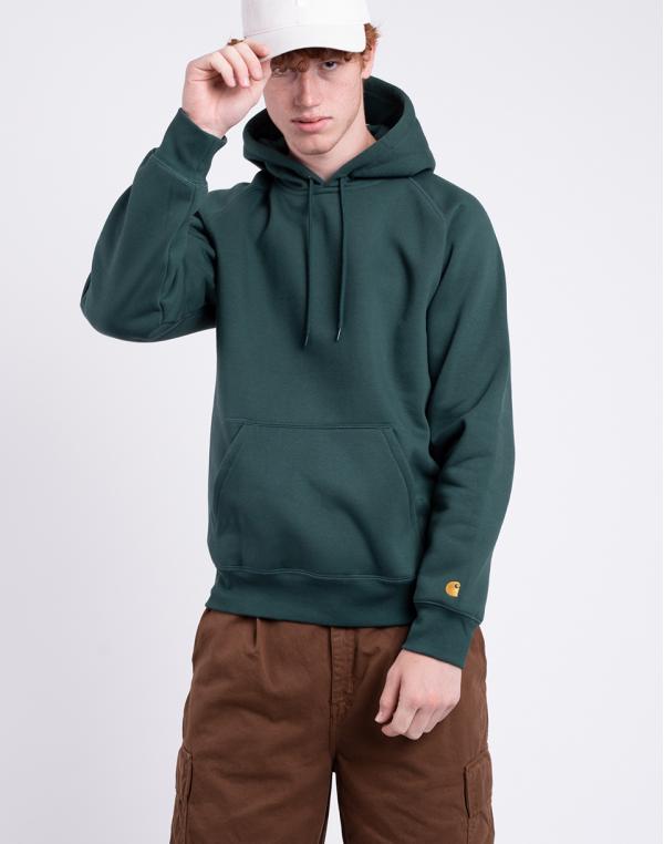 Carhartt WIP Hooded Chase Sweat Discovery Green/Gold XL