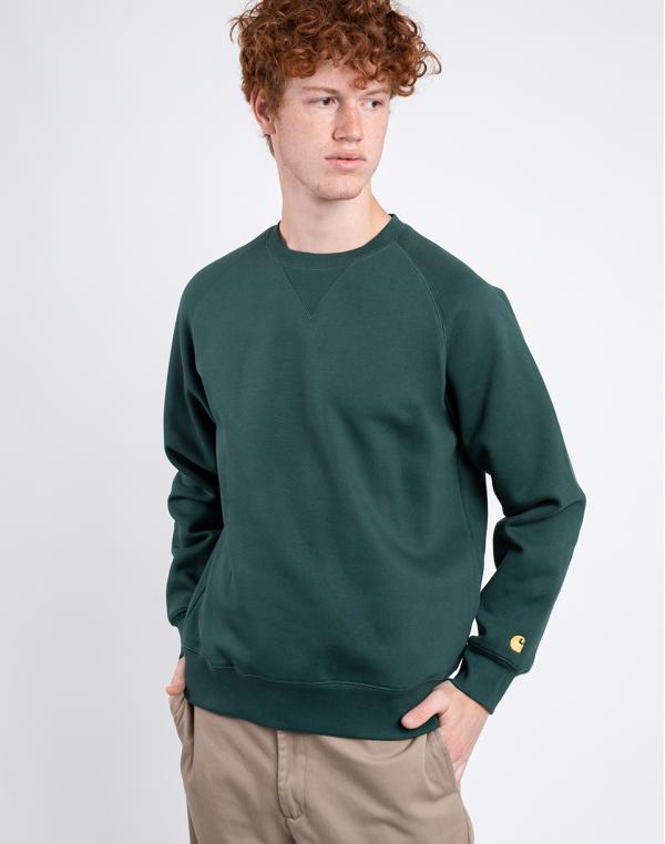 Carhartt WIP Chase Sweat Discovery Green/Gold S