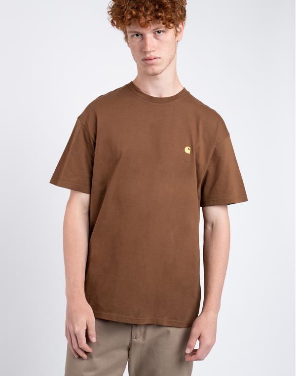 Tričko Carhartt WIP S/S Chase T-Shirt Tamarind/Gold