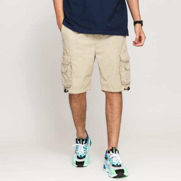 Šortky Urban Classics Double Pocket Cargo Short Beige M