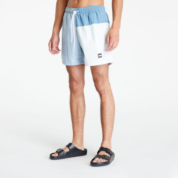 Plavky Urban Classics 3 Block Swim Shorts Pastelblue XXL