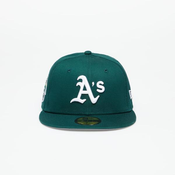 Kšiltovka New Era Oakland Athletics Team Side Patch 59Fifty Fitted Cap Dark Green/ Optic White