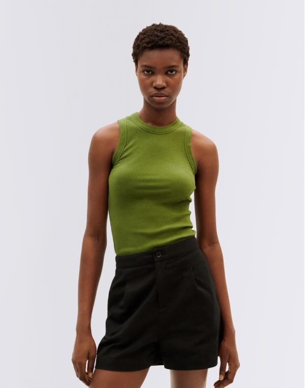 Thinking MU Garden Green Juliette Top GREEN XS