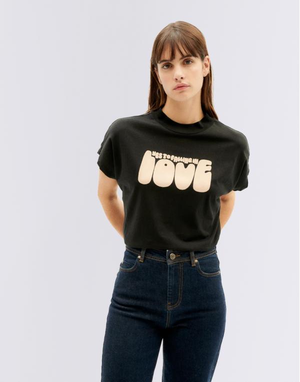 Tričko Thinking MU Yes Love T-Shirt BLACK