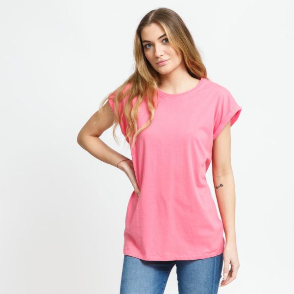 Dámské tričko Urban Classics Ladies Extended Shoulder Tee Pink