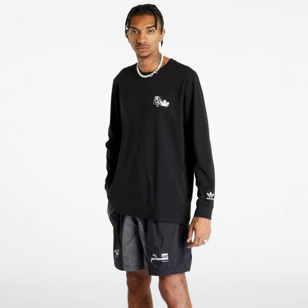 Tričko s krátkým rukávem adidas Originals Hack The Elite Graphic Long Sleeve Tee Black