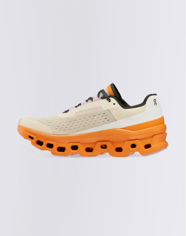 On Cloudmonster Fawn/Turmeric 37
