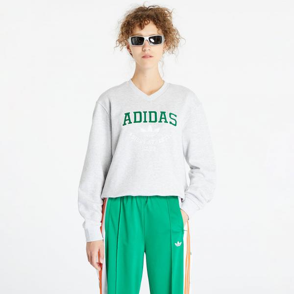 Mikina adidas Originals College Graphic Crew Sweatshirt Light Grey Heather L