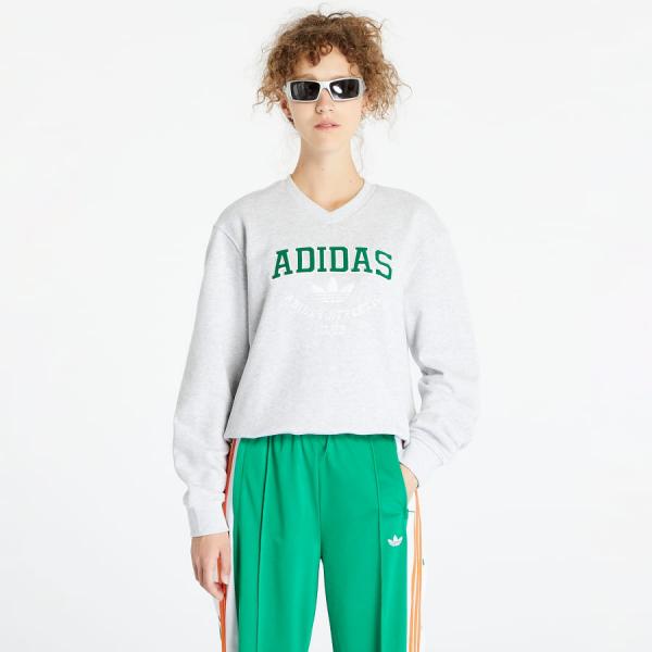 Mikina adidas Originals College Graphic Crew Sweatshirt Light Grey Heather L