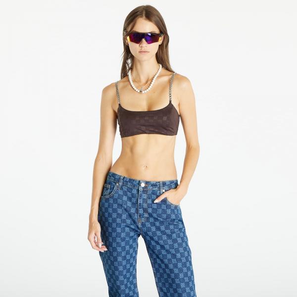 Podprsenka MISBHV Lycra Monogram Spaghetti Bralette Wenge L