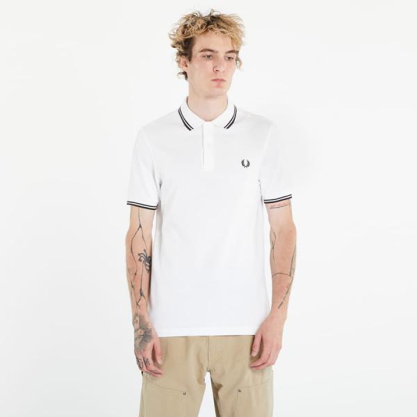 Tričko FRED PERRY Twin Tipped Short Sleeve Tee White XL