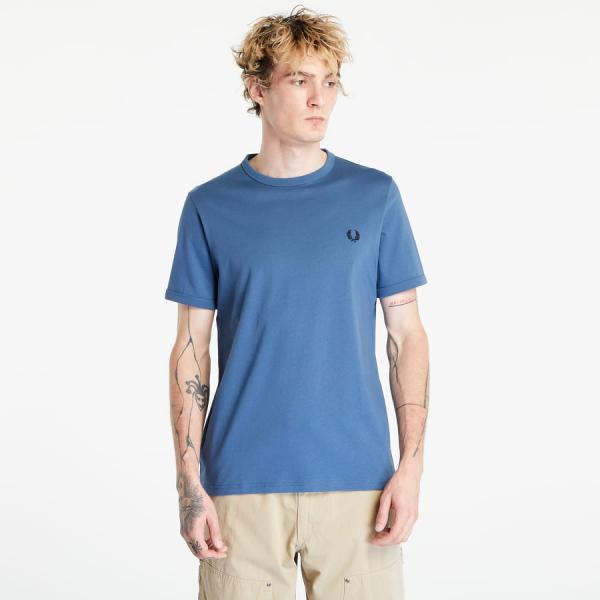 FRED PERRY Ringer Short Sleeve Tee Midnight Blue