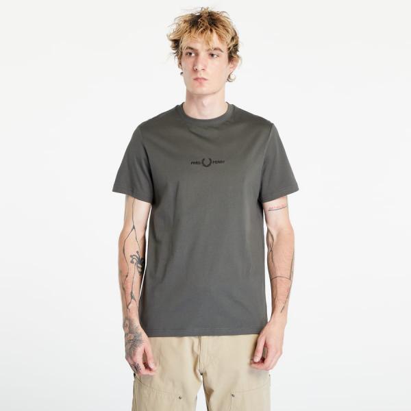 Tričko s krátkým rukávem FRED PERRY Embroidered T-Shirt Field Green