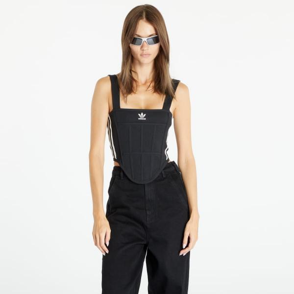 Dámský top adidas Originals Rib Corset Tank Top Black