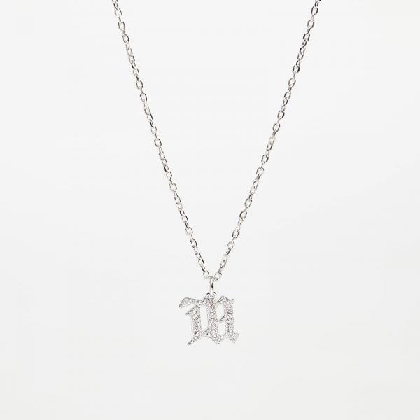 MISBHV Small Crystal M Chain Silver