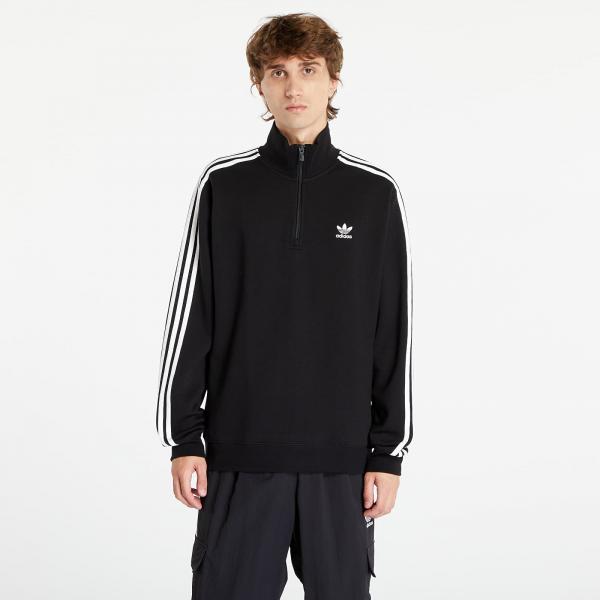 adidas Originals Adicolor 3-Stripe Half-Zip Crewneck Black/ White