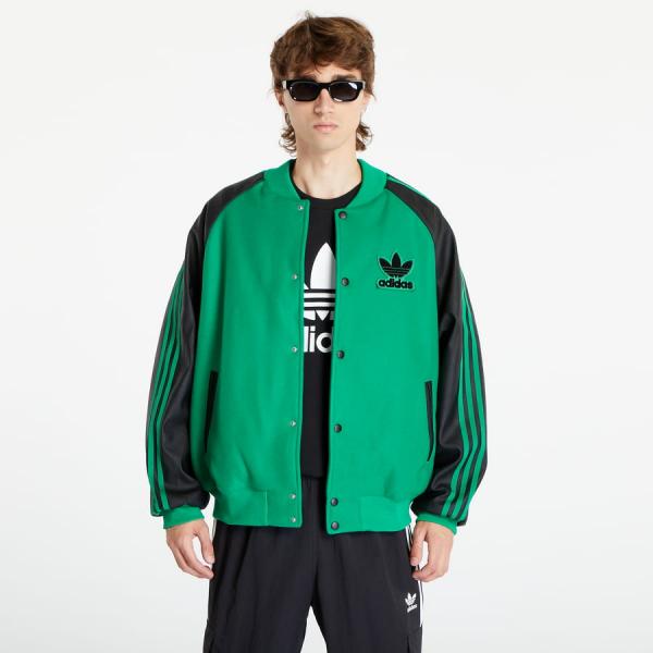 Bunda adidas Originals Sustainability Varsity Bomber Jacket Green/ Black S