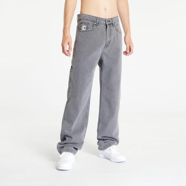 Kalhoty Karl Kani Retro Baggy Workwear Denim Light Grey W34