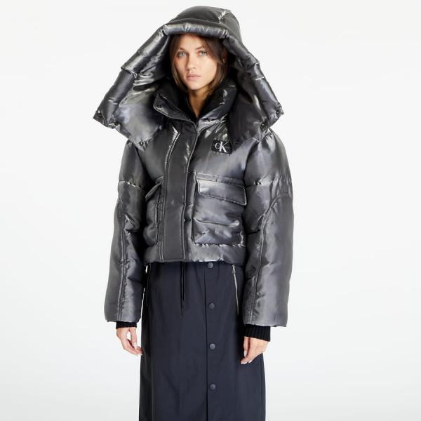Bunda CALVIN KLEIN JEANS Liquid Metal Puffer Black XL