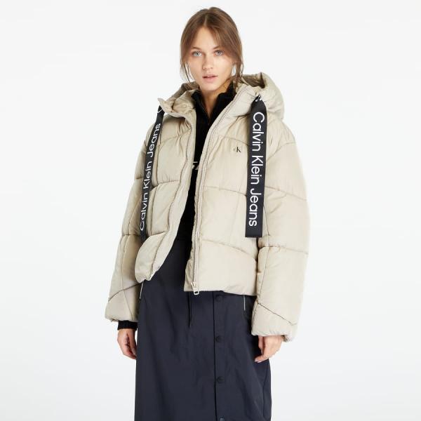 Bunda CALVIN KLEIN JEANS Logo Drawstring Shor Beige S