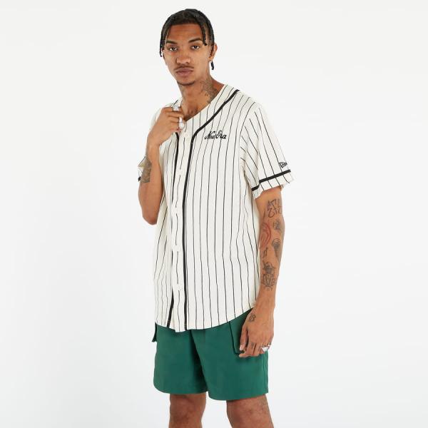 Tričko s krátkým rukávem New Era Pinstripe Jersey Tee Off White